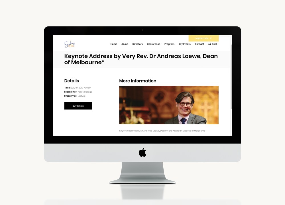 Sydney Inspires 2019 website